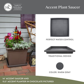 The HC Companies water collection design catches excess water from pots