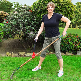 The HEFT Plus back saver in action during yard work