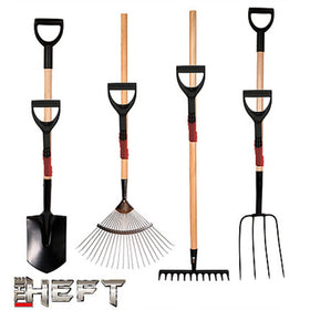 The HEFT Plus compatible with shovels, spades, hoes and rakes for versatile use