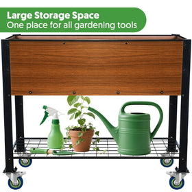 The Home Cult elevated planter design elevates gardening to a comfortable height.
