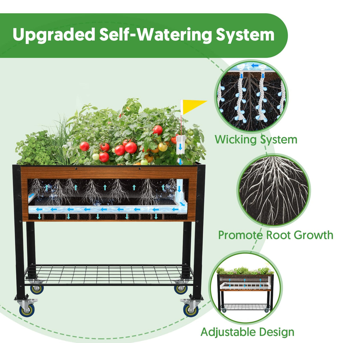 The Home Cult drainage holes and liner prevent soil spills during watering.