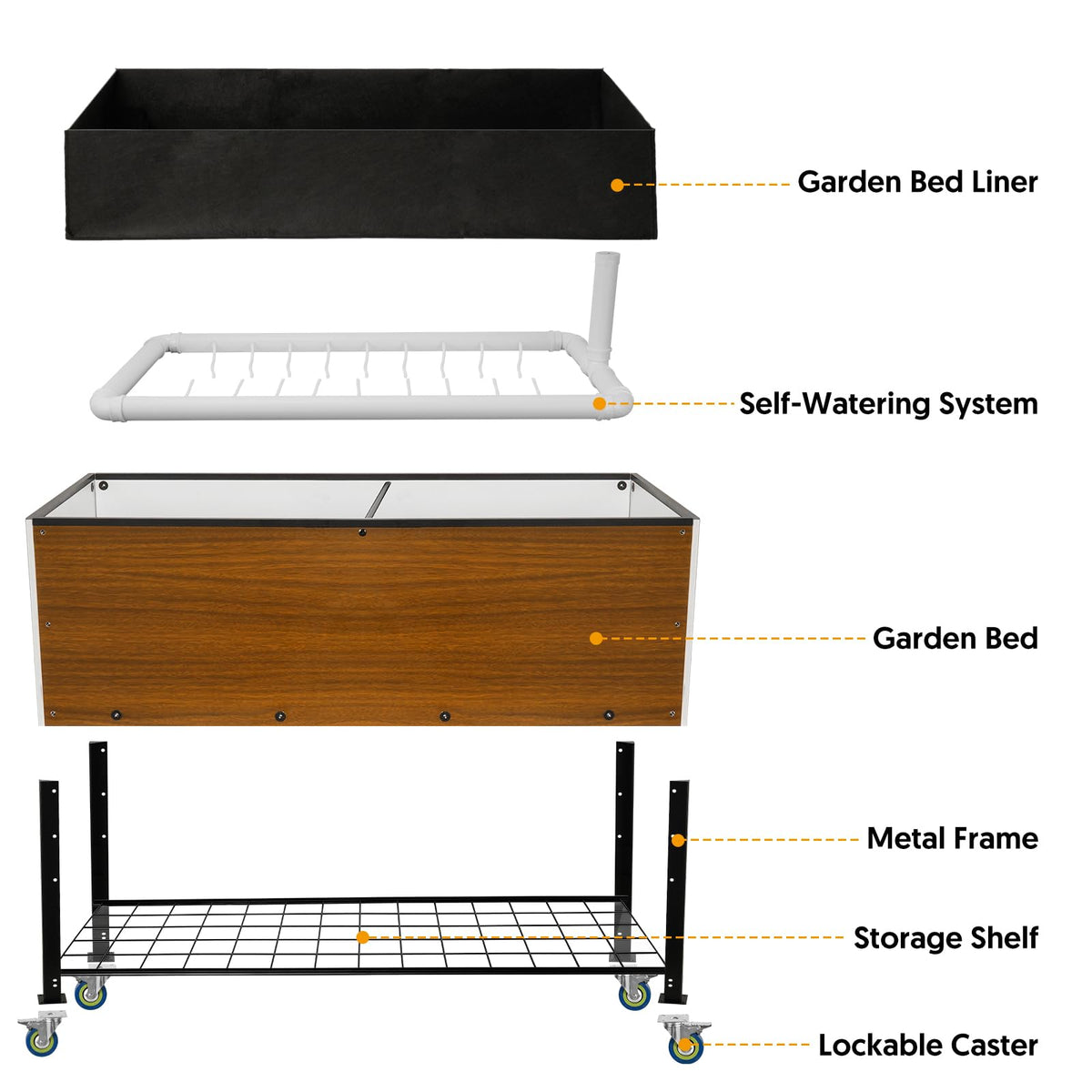 The Home Cult durable raised bed frame built to endure sun, rain, and wind.
