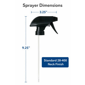 Closeup of nozzle options on The Kombucha Company 28-400 sprayer for versatile control