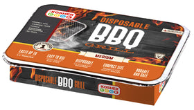 The Kosher Cook disposable grill ready to use for portable outdoor cooking.