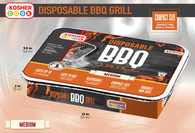 The Kosher Cook small compact charcoal grill for tight spaces and family meals.
