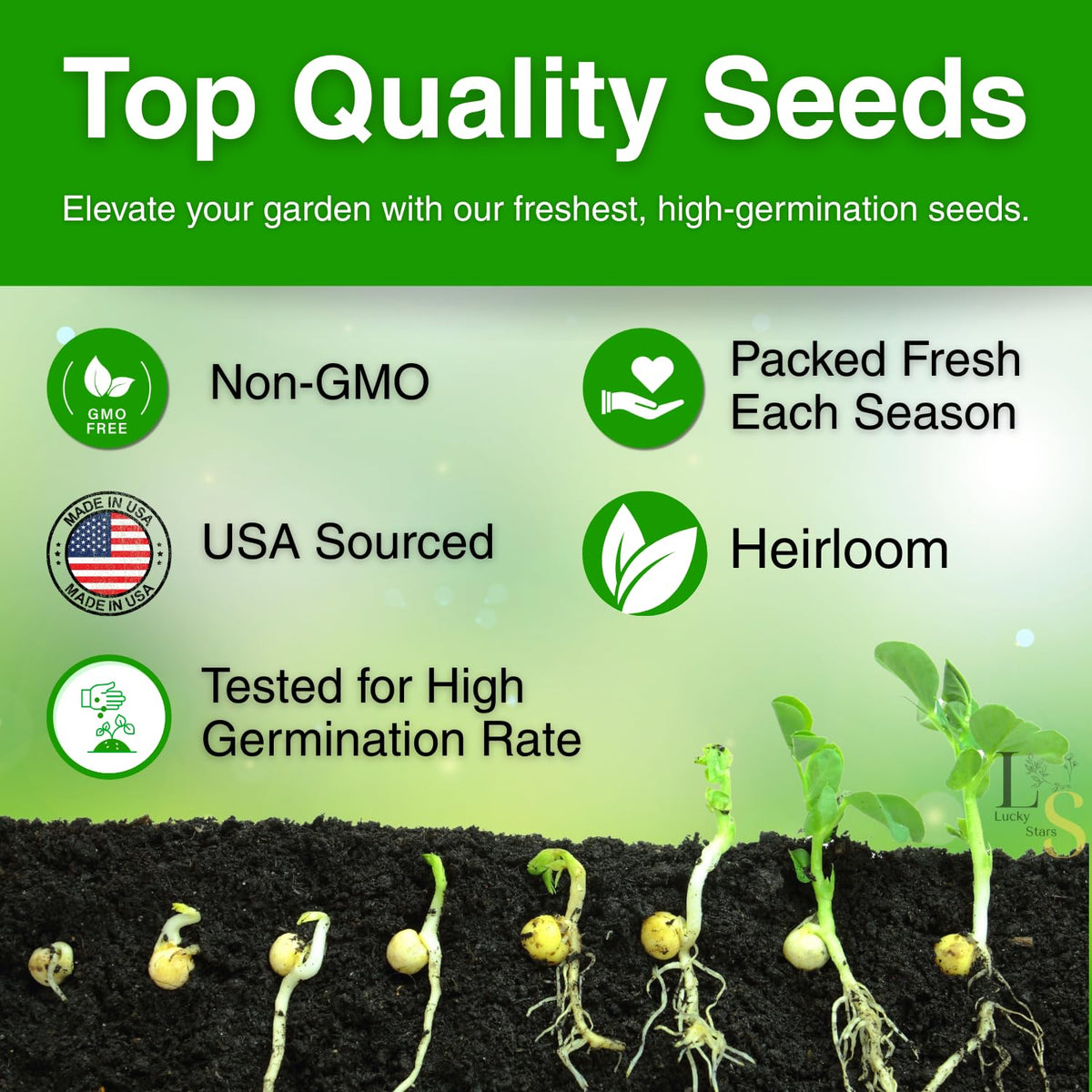 The Lucky Stars non-GMO cosmos seeds bring vibrant blooms to sunny beds.