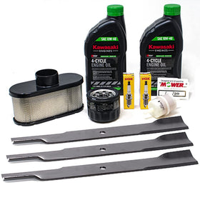 The Mower Shop tune up kit for Raptor SD with FR730 blades enhances mowing performance.