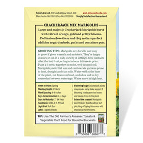 The Old Farmer's Almanac Crackerjack Mix germination-ready seeds with easy growth.