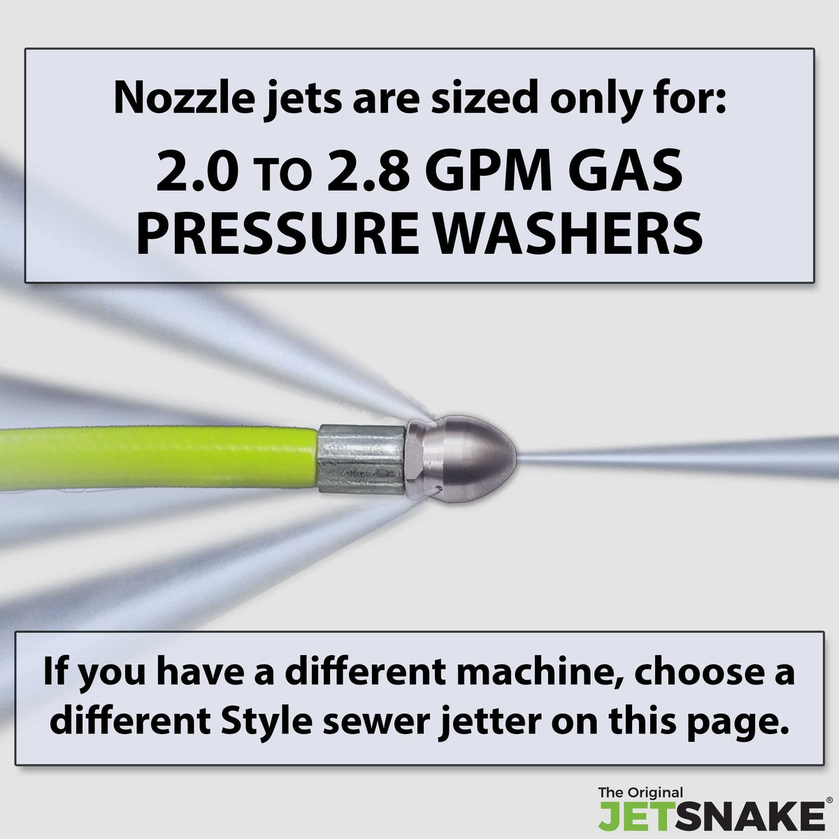 The Original JetSnake complete kit ready to use for immediate drain cleaning.