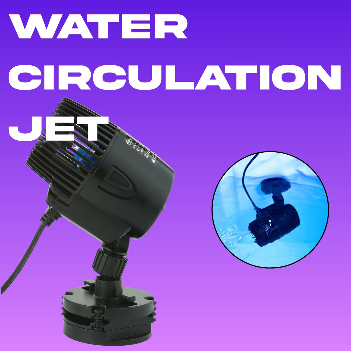 Water Circulation Jet mounted on the Ice Pod side wall for quick installation.