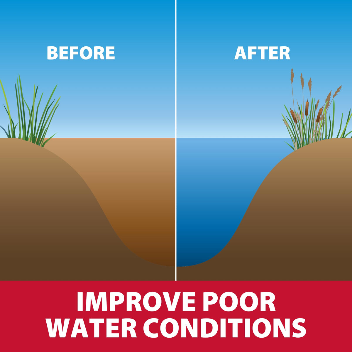 The Pond Guy barley straw bale designed for year-round use.