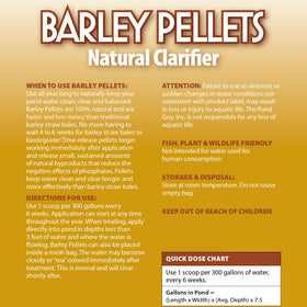 Barley straw pellets closeup from The Pond Guy promote steady water clarity