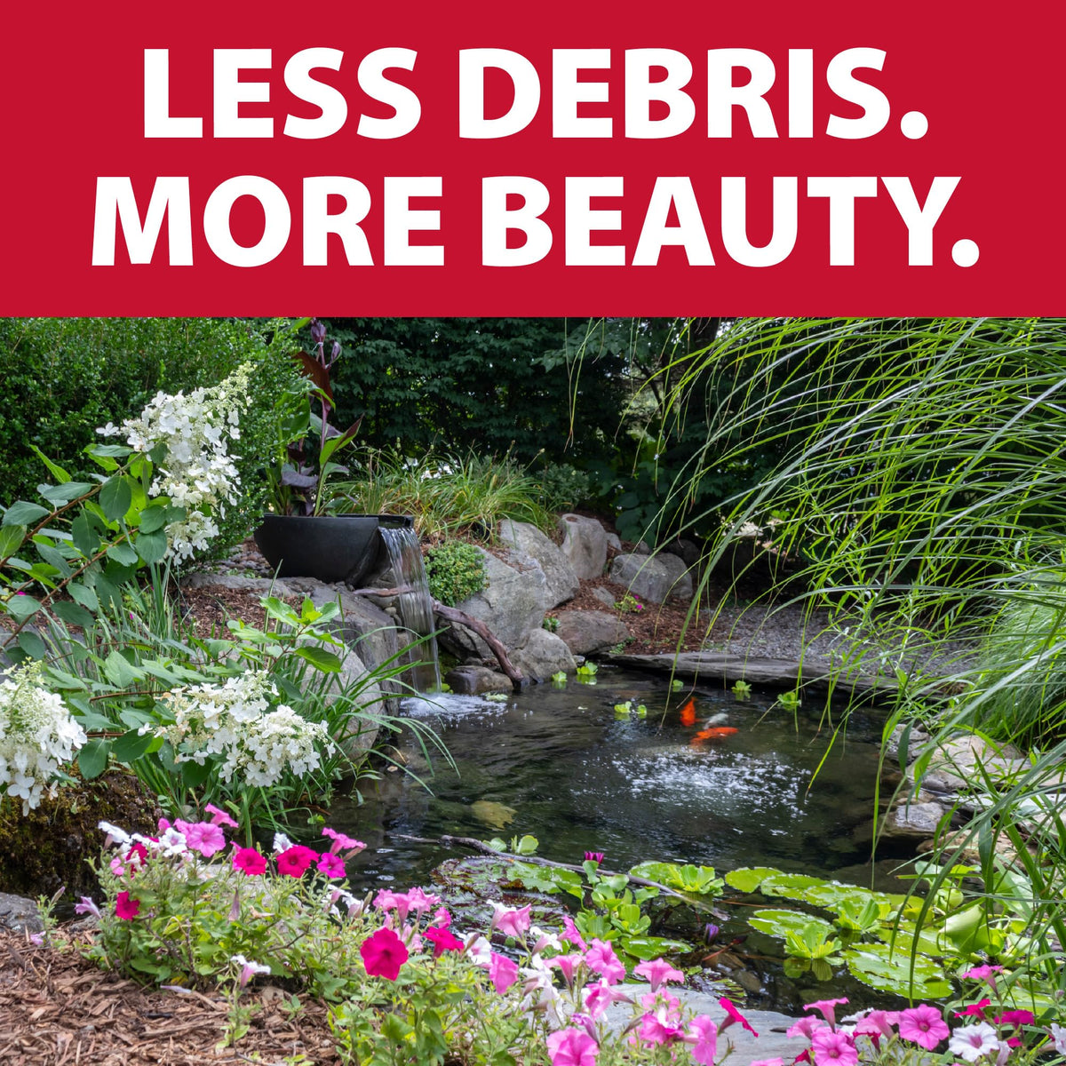 The Pond Guy ClearSkim debris removal surface view demonstrates efficient skimming.