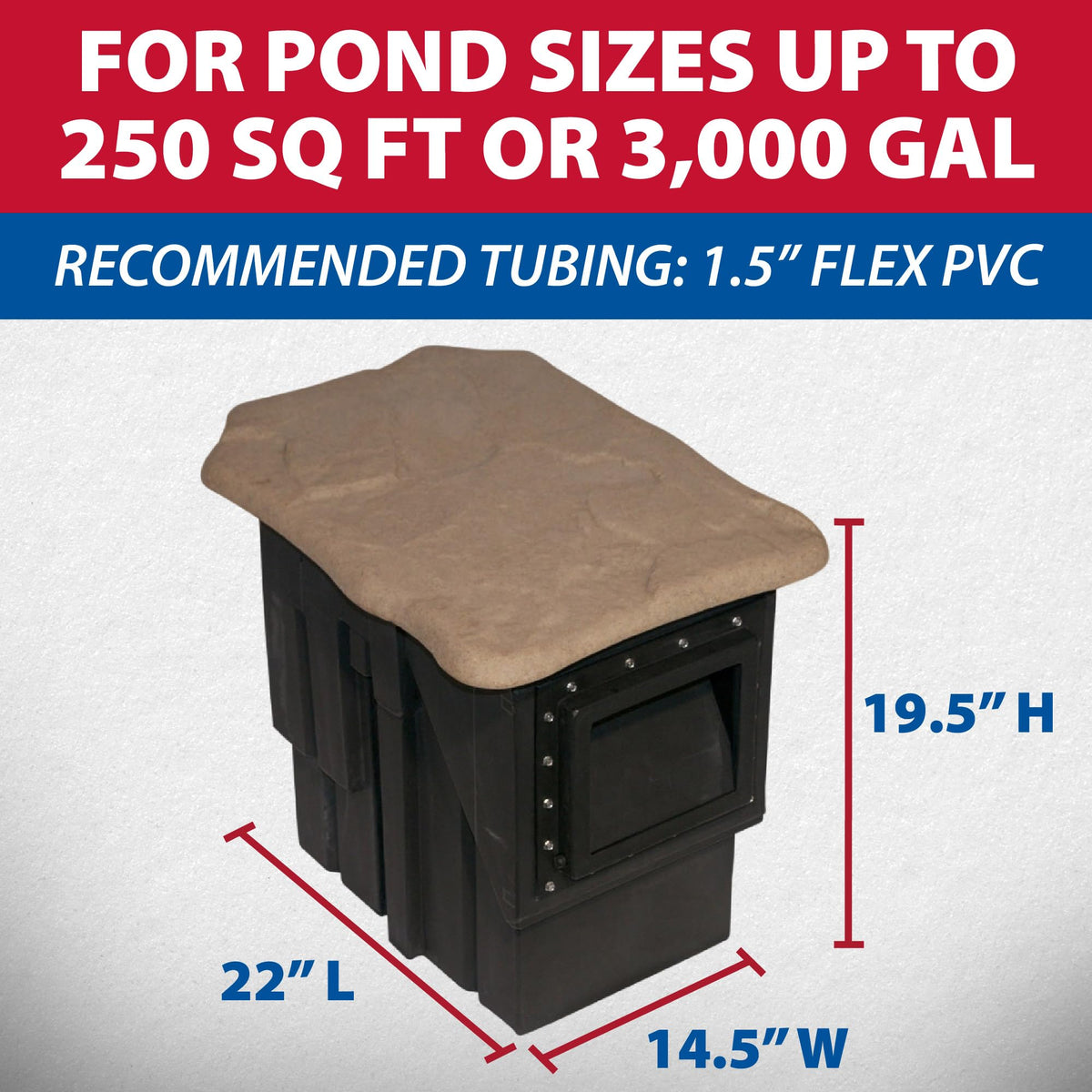 The Pond Guy ClearSkim installation hardware enables quick, secure setup.