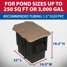 The Pond Guy ClearSkim installation hardware enables quick, secure setup.
