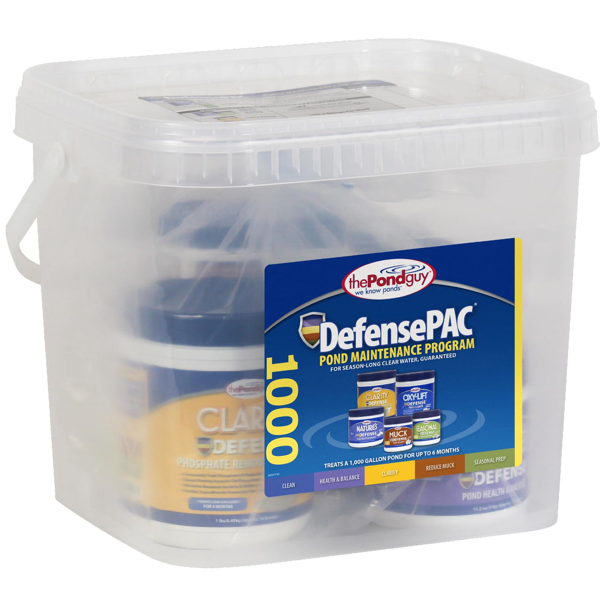 The Pond Guy DefensePAC 1000 product shot illustrating the complete kit for pond care.