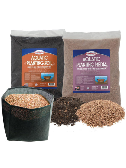 The Pond Guy planting bag close-up with durable mesh for root support
