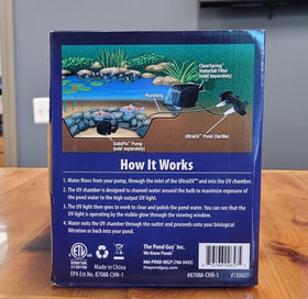 The Pond Guy UltraUV installation setup illustrates easy pond integration.