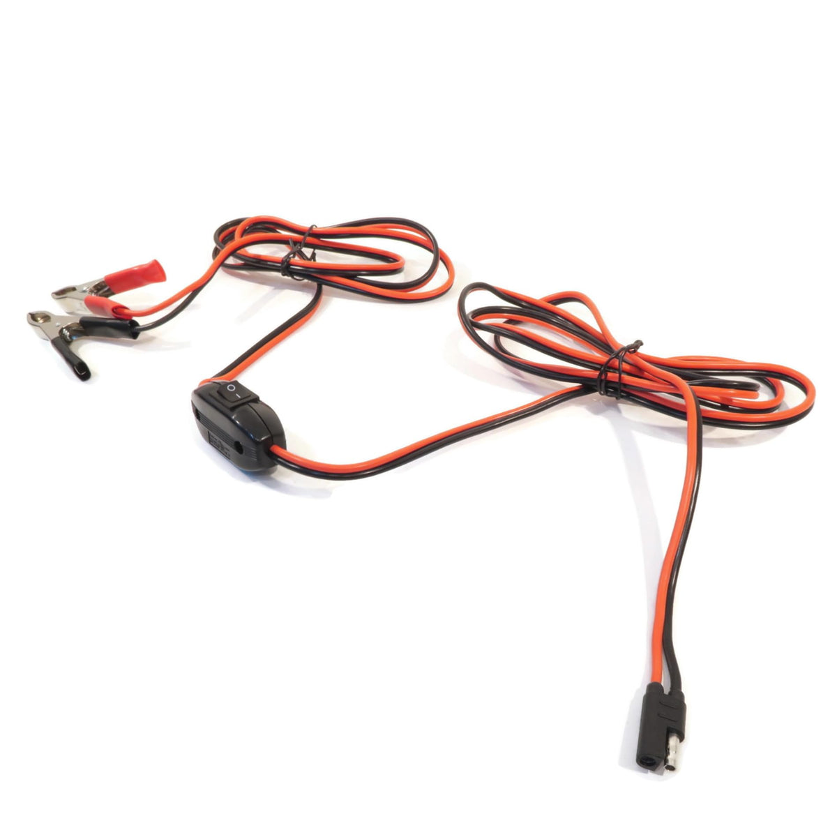 The ROP Shop 10ft harness with clamps for lawn sprayers; secure battery connection.