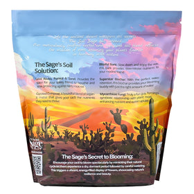 USA-made The Soil Sage succulent soil label on the bag.