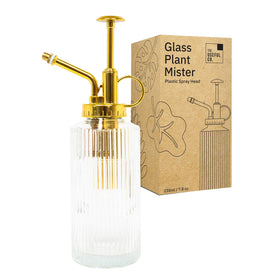 The Useful Co. Glass Plant Sprayer shows refined design for gentle leaf misting.