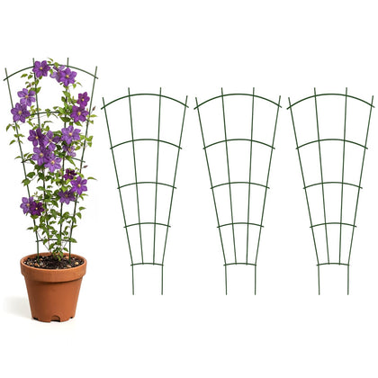 Thealyn 32in trellis front view shows sturdy rustproof support for climbing plants.