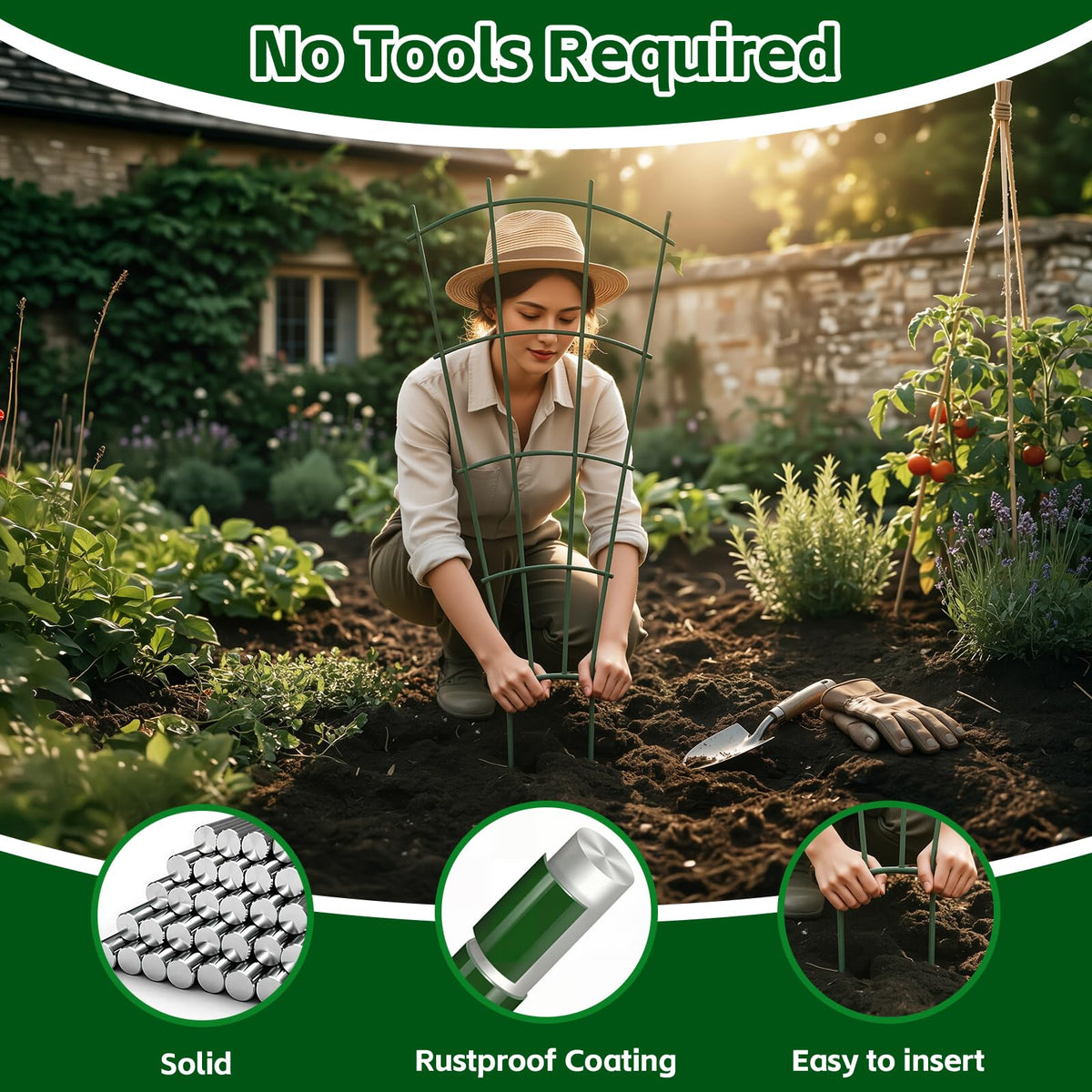 Easy-to-assemble Thealyn trellis saves time with tool-free setup for quick installation.