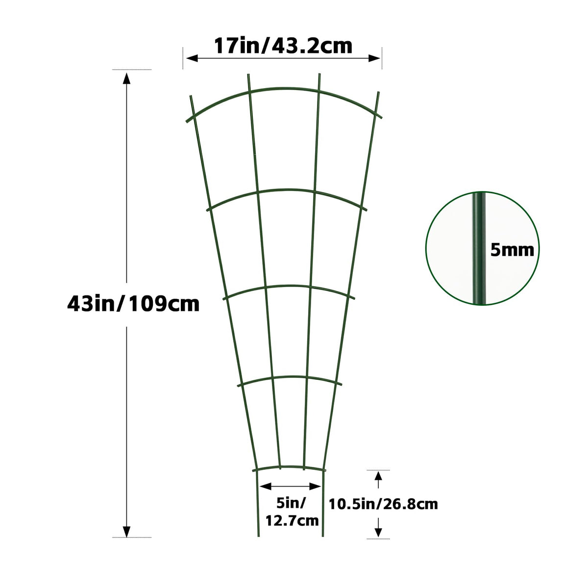 Thealyn 4-pack 43-inch trellis with rustproof finish offers long-lasting garden support in any weather.