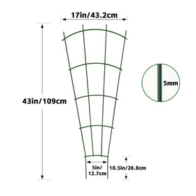 Thealyn 4-pack 43-inch trellis with rustproof finish offers long-lasting garden support in any weather.