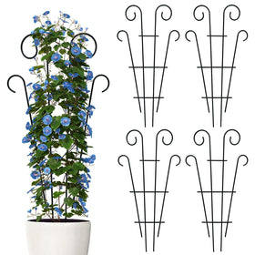 Thealyn 4-pack 23in wave-design trellis supports climbing vines in pots for a tidy display