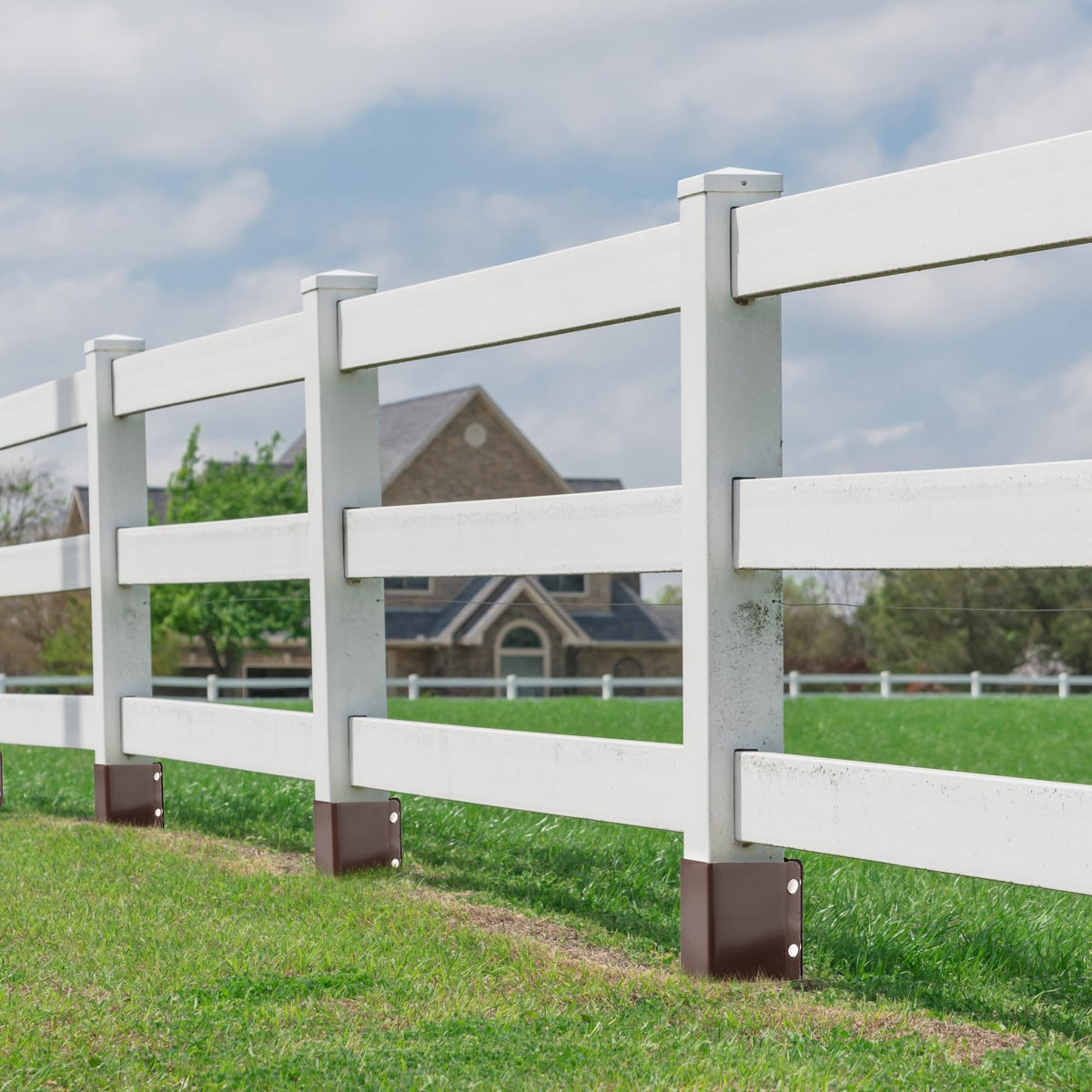 Thealyn ground spike with 18 inch embedment reinforces stability for fences and decks