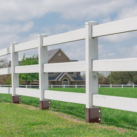 Thealyn ground spike with 18 inch embedment reinforces stability for fences and decks