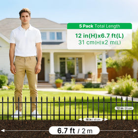 Thealyn border fence panel demonstrates easy no-dig installation for quick yard updates.