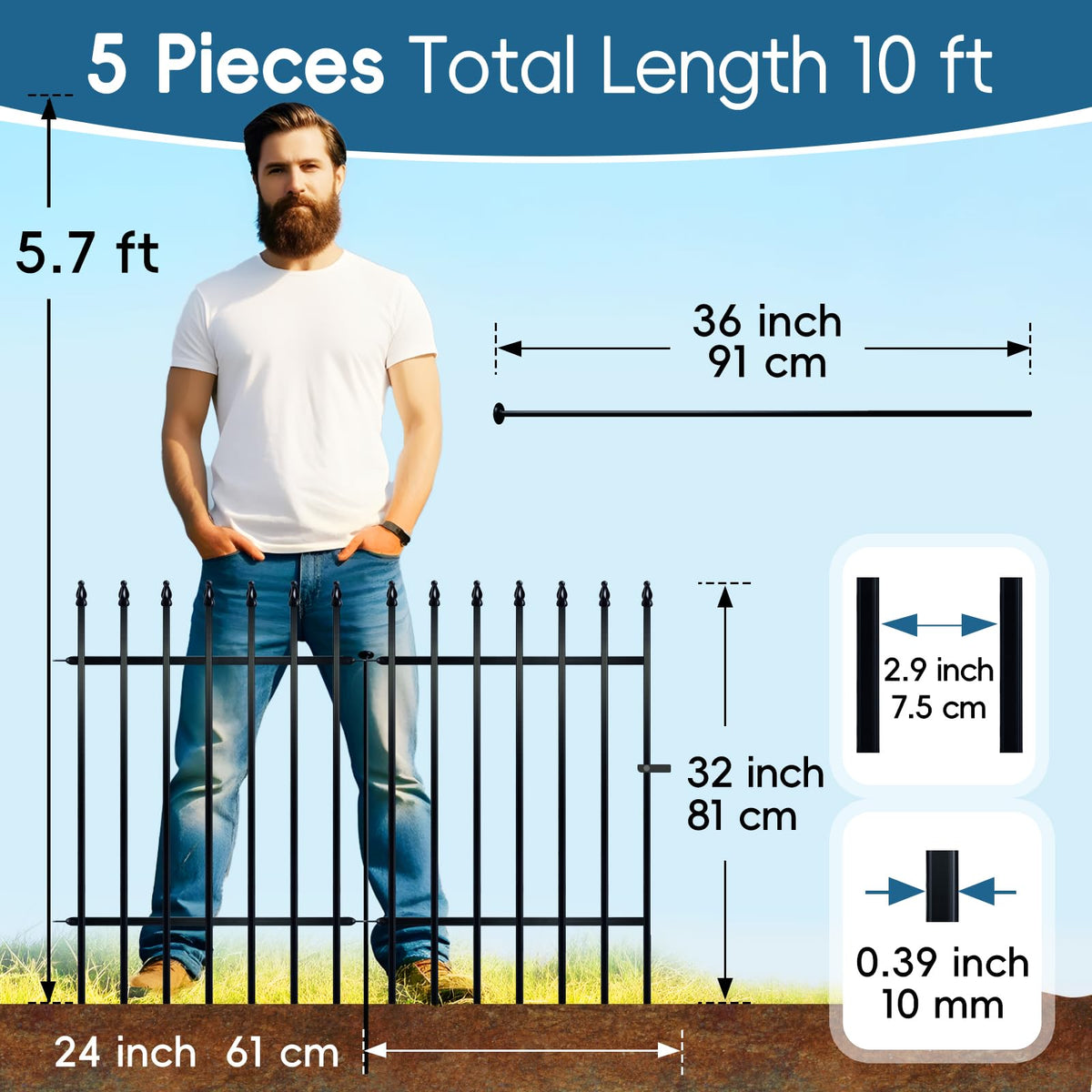 Thealyn fence's rust-resistant coating withstands weather and outdoor exposure.