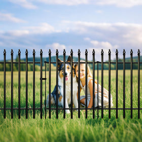 Thealyn border fence defines spaces while remaining airy and easy to view.