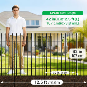 Thealyn metal garden fence stake installation demonstrates quick no-dig setup.
