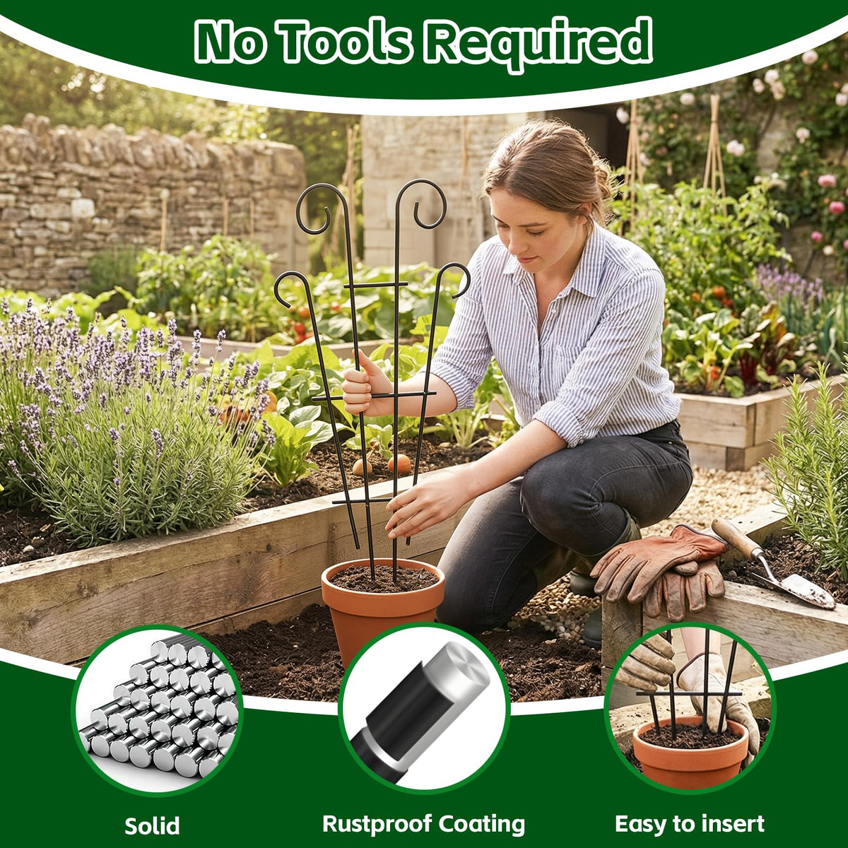 Thealyn metal garden trellis with black coating for indoor and outdoor use