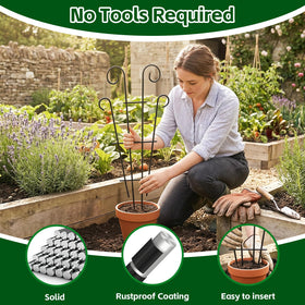 Thealyn metal garden trellis with black coating for indoor and outdoor use
