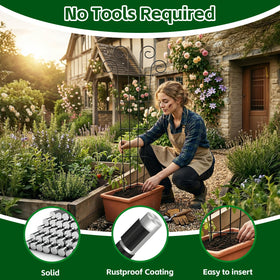 Thealyn metal 56inch trellis suited for indoor and outdoor use with rust resistance.