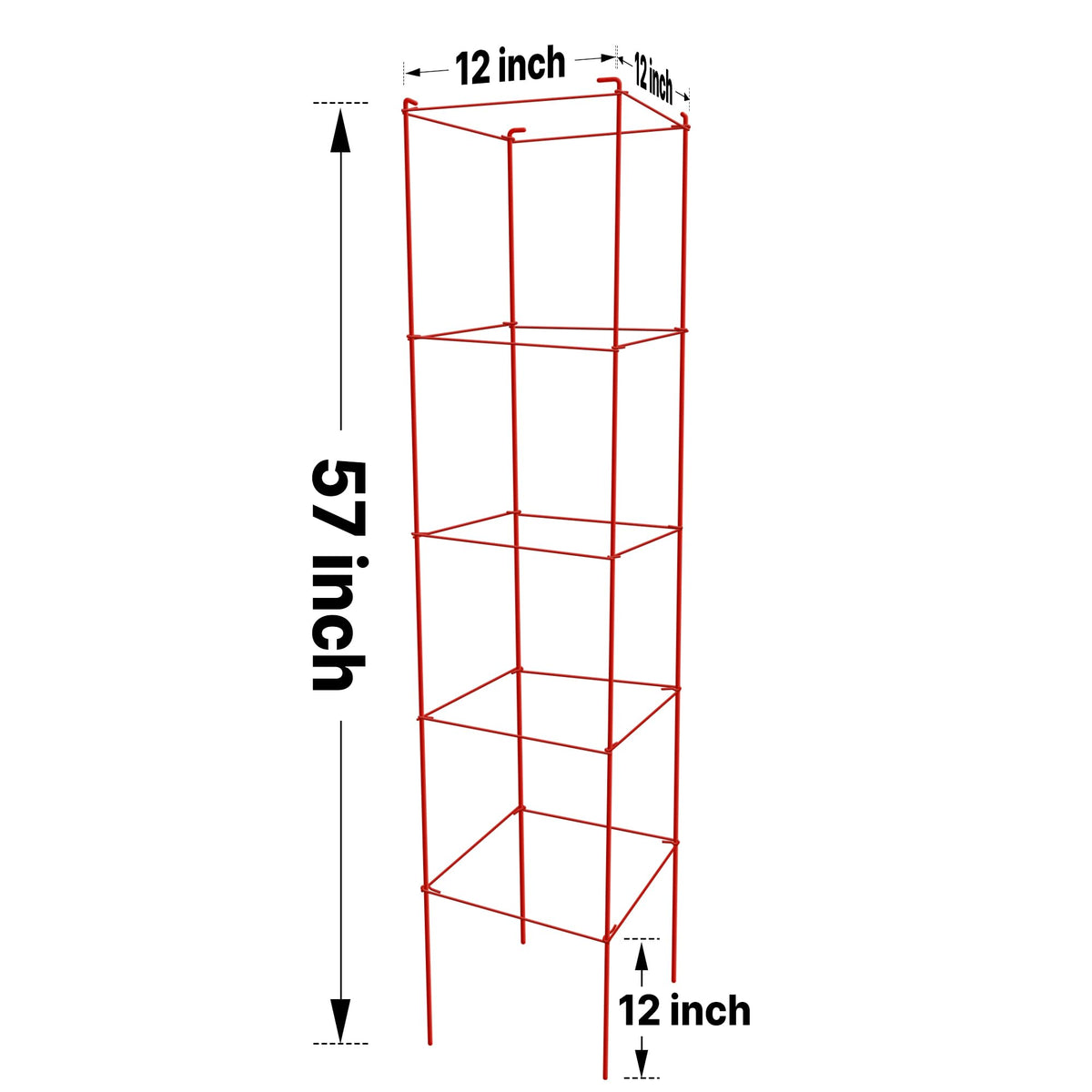 Rustproof Thealyn plant support cage standing in a garden bed