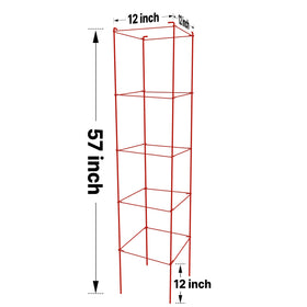 Rustproof Thealyn plant support cage standing in a garden bed