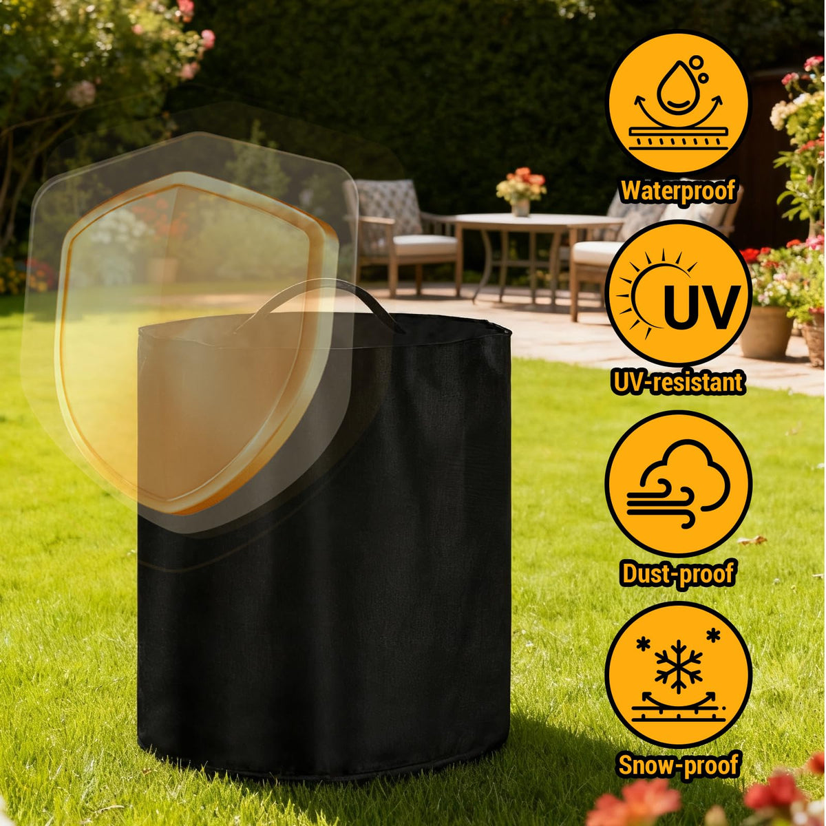 TheClouds Ninja Fireside360 cover portable-handle design enables easy removal.