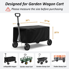TheElves Garden Cart Cover front buckle secures a snug fit on windy days