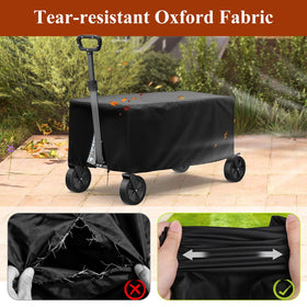 TheElves Garden Cart Cover heavy-duty Oxford fabric delivers rugged protection