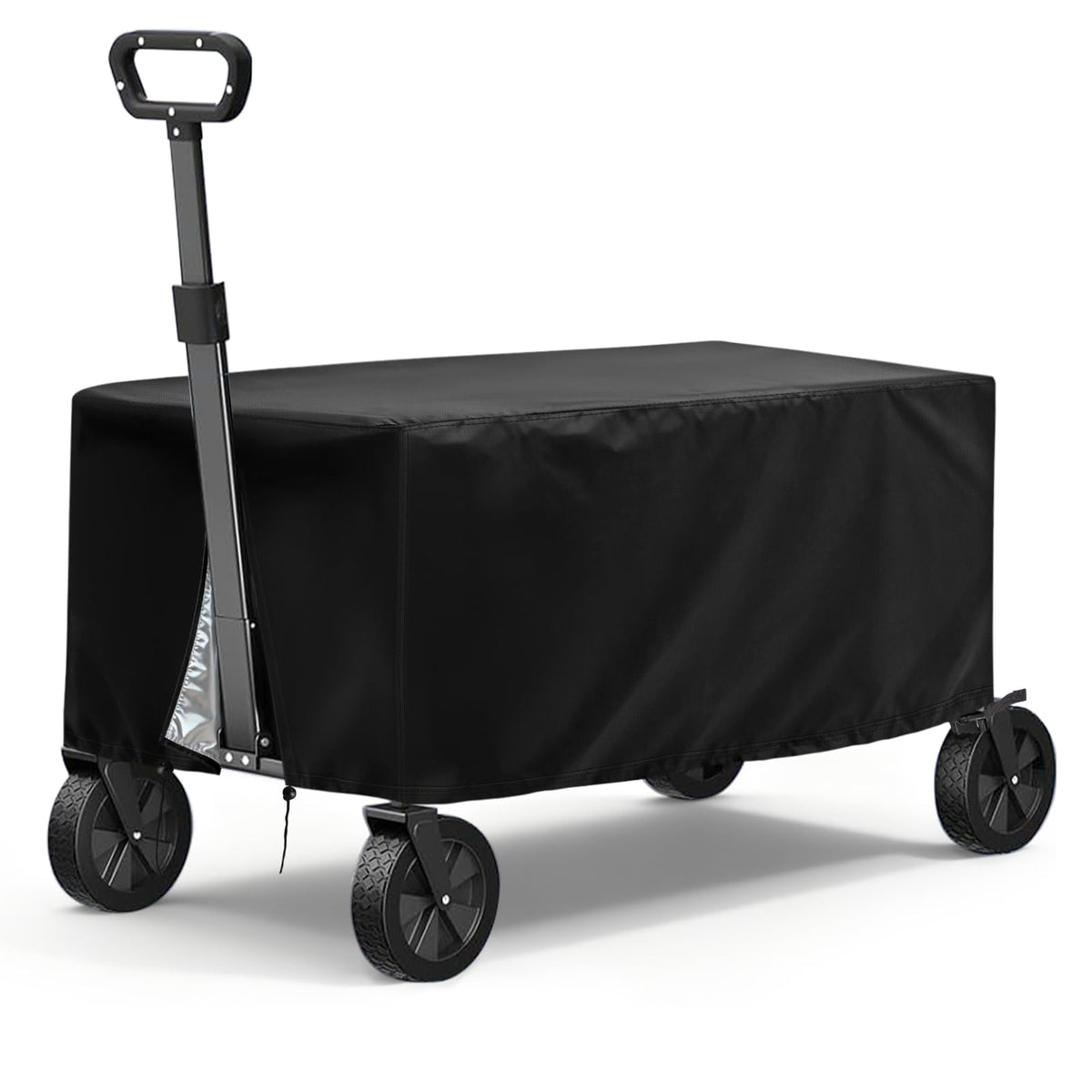 TheElves Garden Cart Cover waterproof fabric protects wagon contents from rain and dust