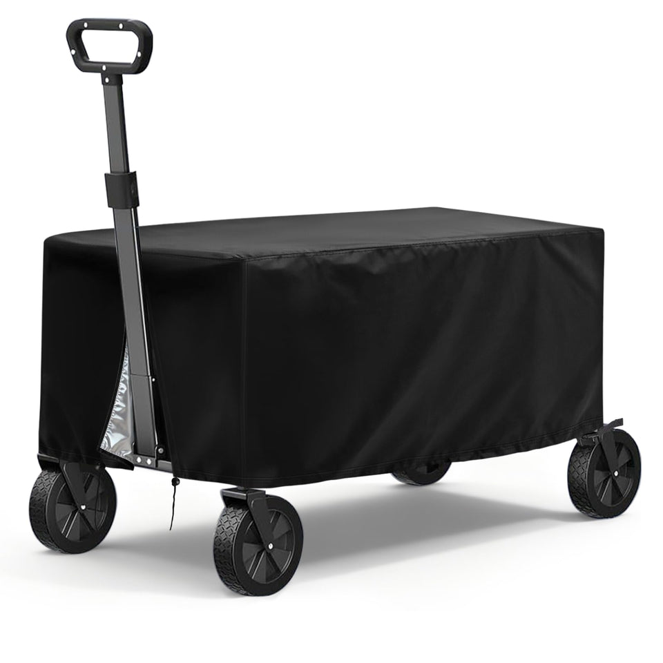 TheElves Garden Cart Cover waterproof fabric protects wagon contents from rain and dust