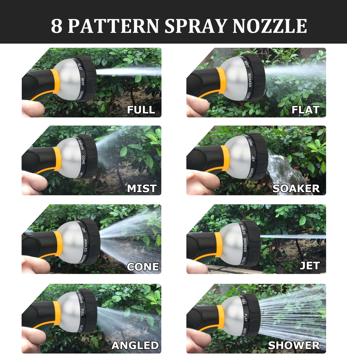 TheFitLife metal hose maintains full water pressure without shrinking during use.