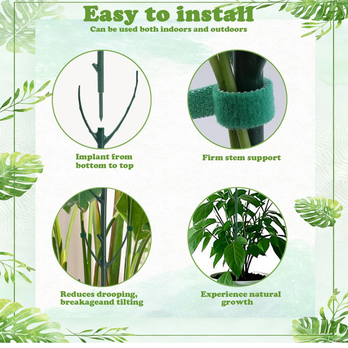 Theifofoxone bendable moss pole guides vines into shapes for eye-catching displays