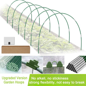 THEIFOXONE garden hoops support frost blankets for early-season protection.
