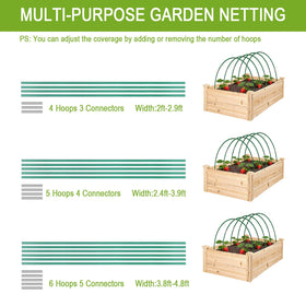 THEIFOXONE garden hoops secure plant covers to extend growing seasons.